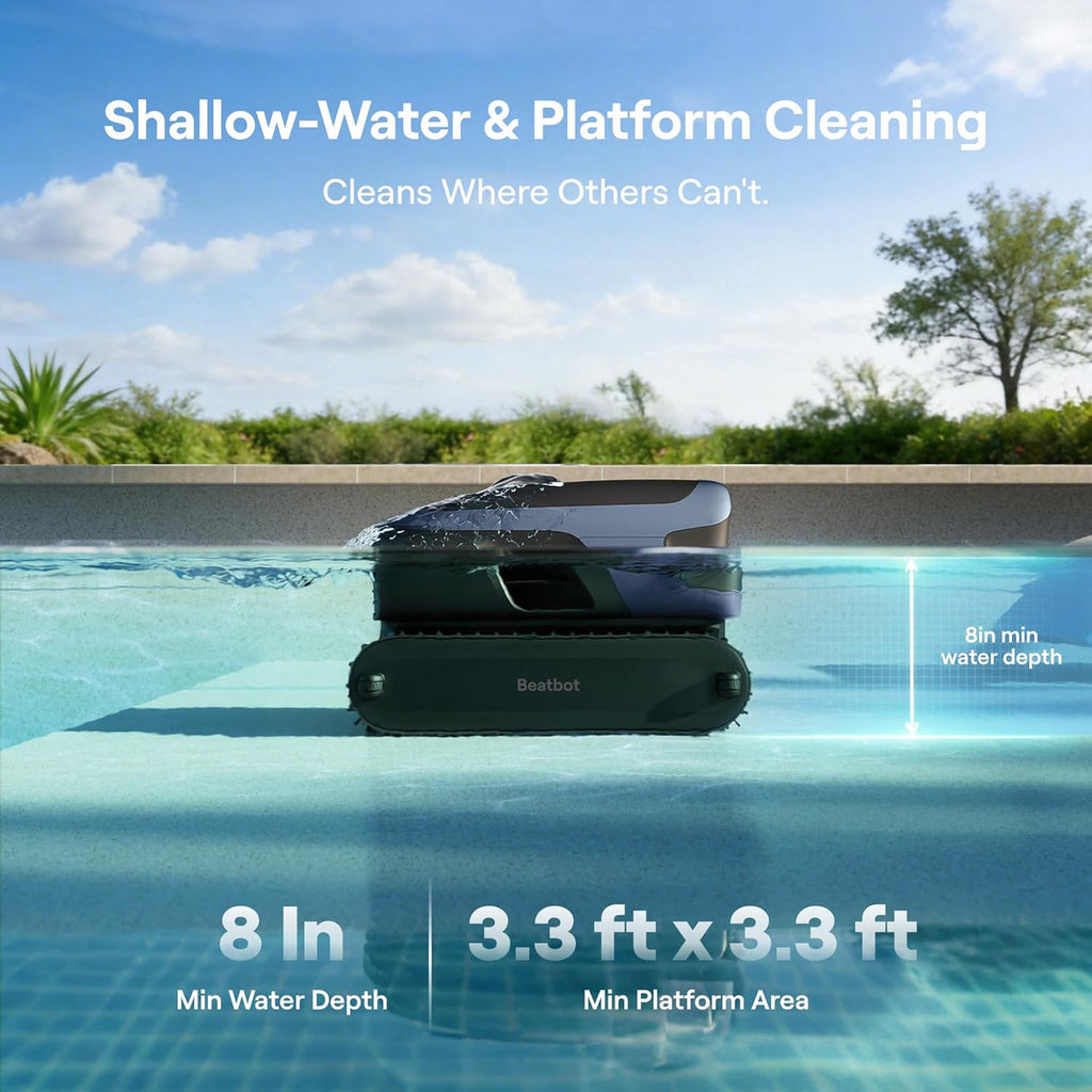 Pool Vacuum Robot, 360° Top-to-Bottom Cleaning