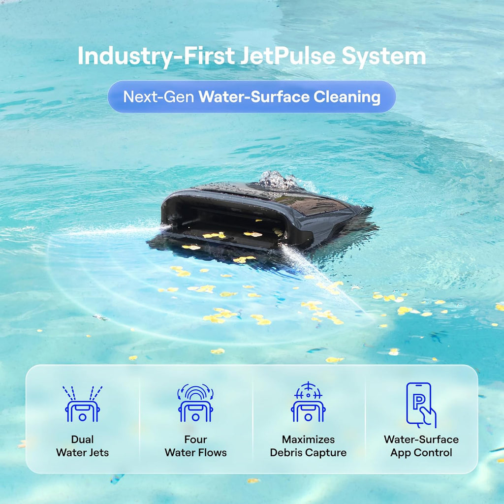 Pool Vacuum Robot, 360° Top-to-Bottom Cleaning